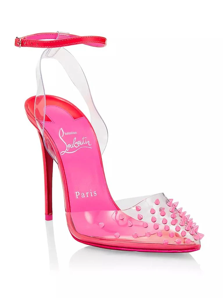 商品Christian Louboutin|Spikoo 100 PVC Ankle-Strap Sandals,价格¥7367,第2张图片详细描述