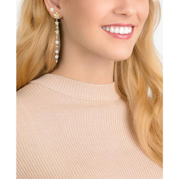 商品Swarovski|Two-Tone 2-Pc. Set Stud & Linear Drop Earrings,价格¥955,第3张图片详细描述