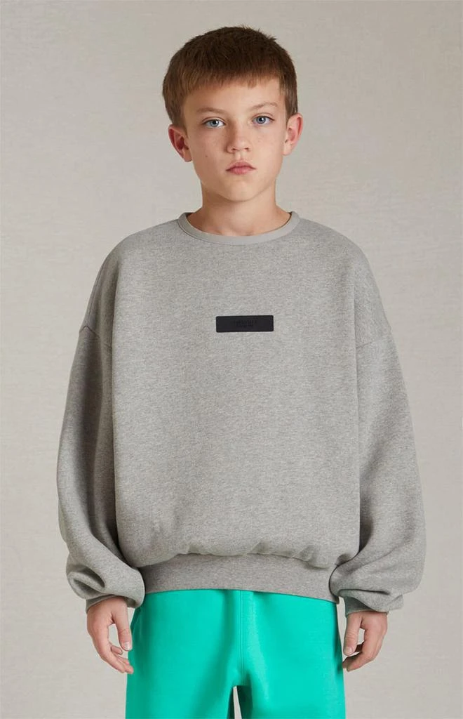 商品Essentials|Essentials Dark Heather Oatmeal Crew Neck Sweatshirt,价格¥251,第1张图片