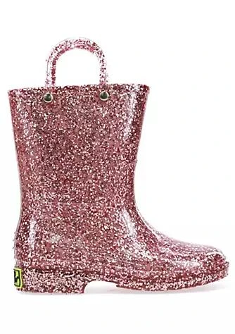 商品Western Chief|Toddler/Youth Girl's Glitter Rose Gold Rain Boot,价格¥295,第1张图片