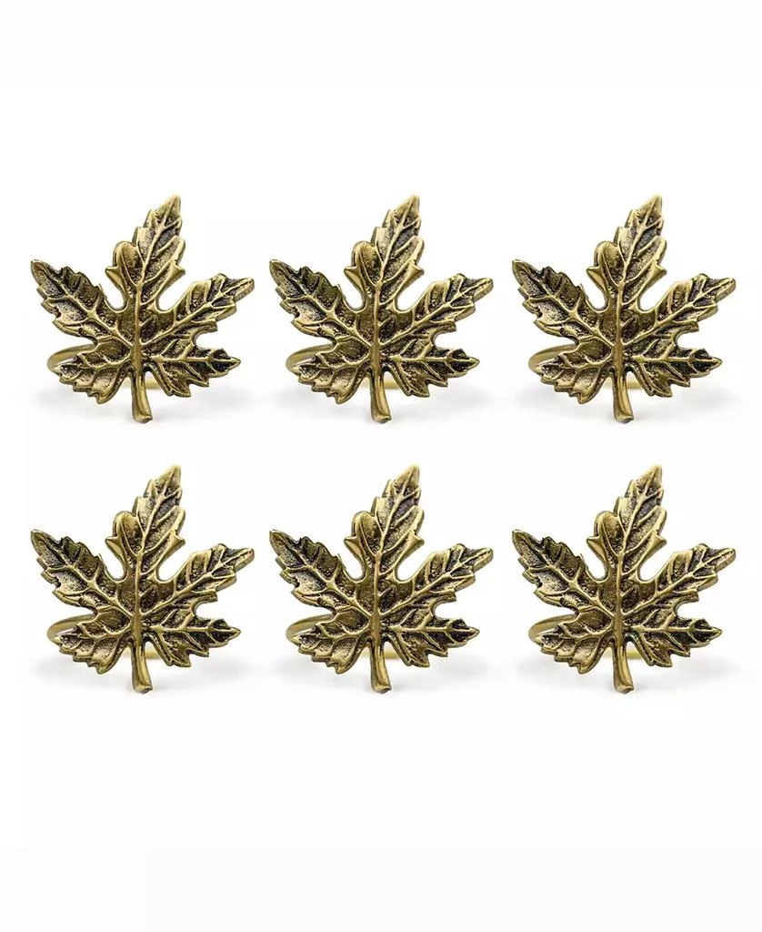 商品Design Imports|Maple Leaf Napkin Ring, Set of 6,价格¥180,第1张图片
