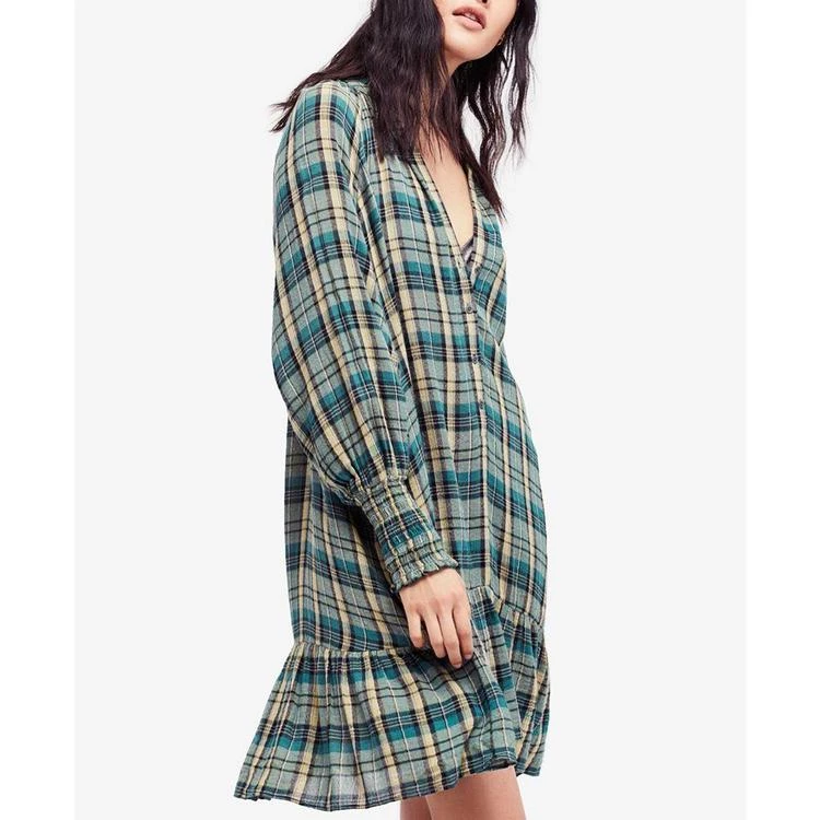 商品Free People|Red Moon Plaid Mini Dress,价格¥383,第2张图片详细描述