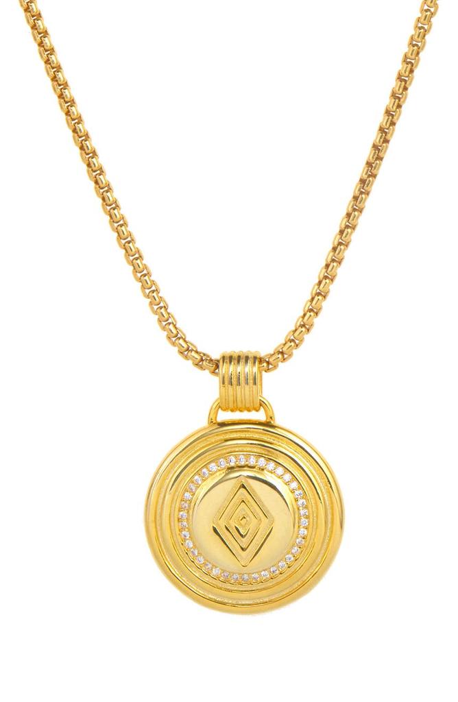 18K Vermeil Amulet Medallion Pendant Necklace商品第1张图片规格展示