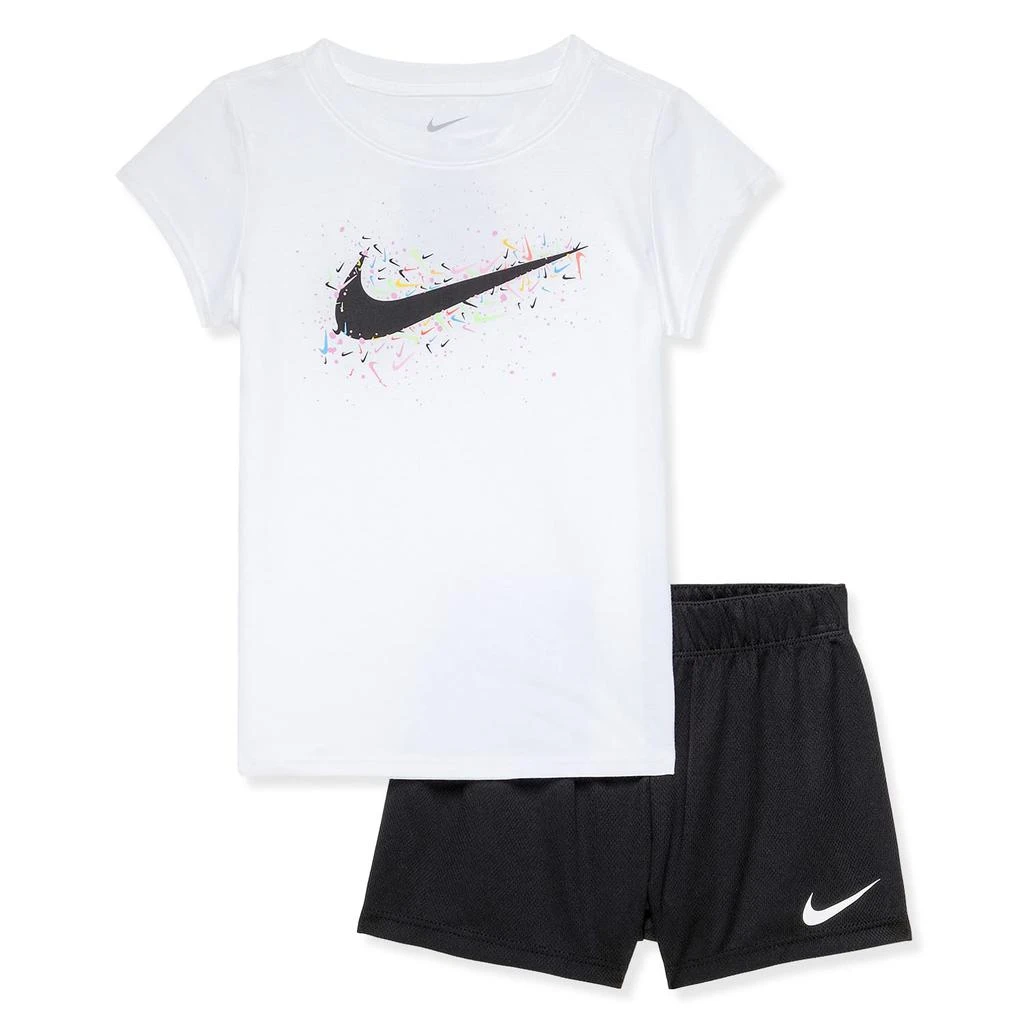 商品NIKE|Swoosh Pop Tee and Mesh Shorts Set (Little Kids),价格¥149,第1张图片