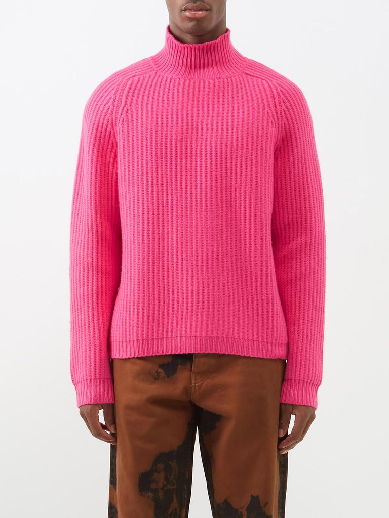 Ribbed-knit merino roll-neck sweater商品第1张图片规格展示