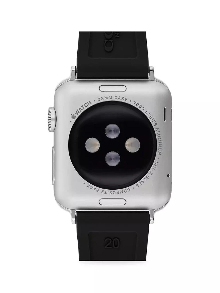 商品Coach|Apple Watch® Signature Black Silicone Strap,价格¥638,第4张图片详细描述