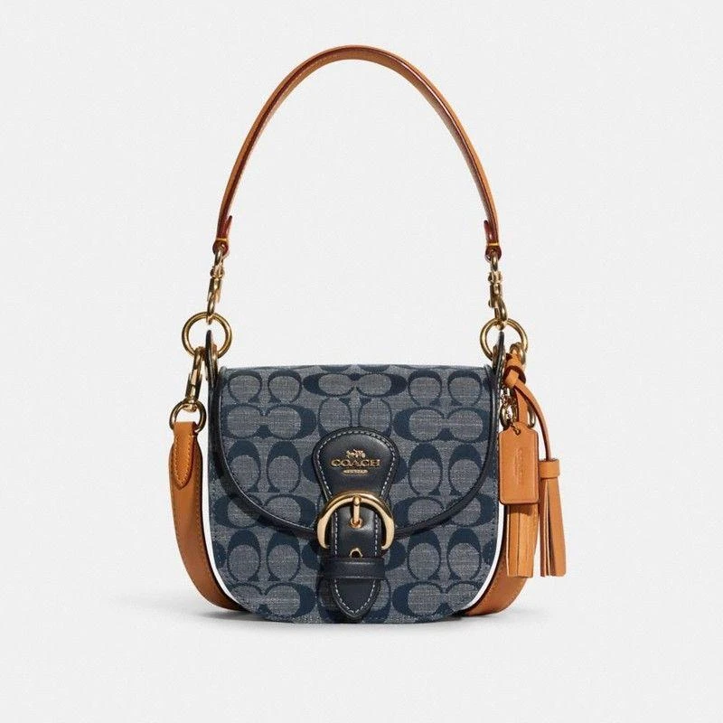 商品Coach|美国直邮COACH蔻驰KLEO23香布蕾女士迷你老花马鞍包腋下包,价格¥3713,第1张图片