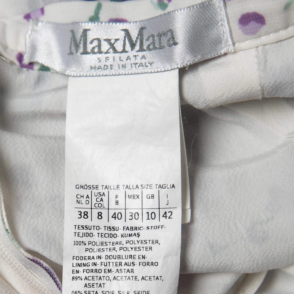 商品[二手商品] Max Mara|Max Mara White Floral Printed Georgette Oreste Maxi Skirt M,价格¥809,第5张图片详细描述