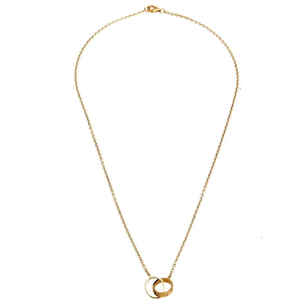 商品[二手商品] Cartier|Cartier Love 2 Interlocking Loop 18k Rose Gold Necklace,价格¥13255,第2张图片详细描述