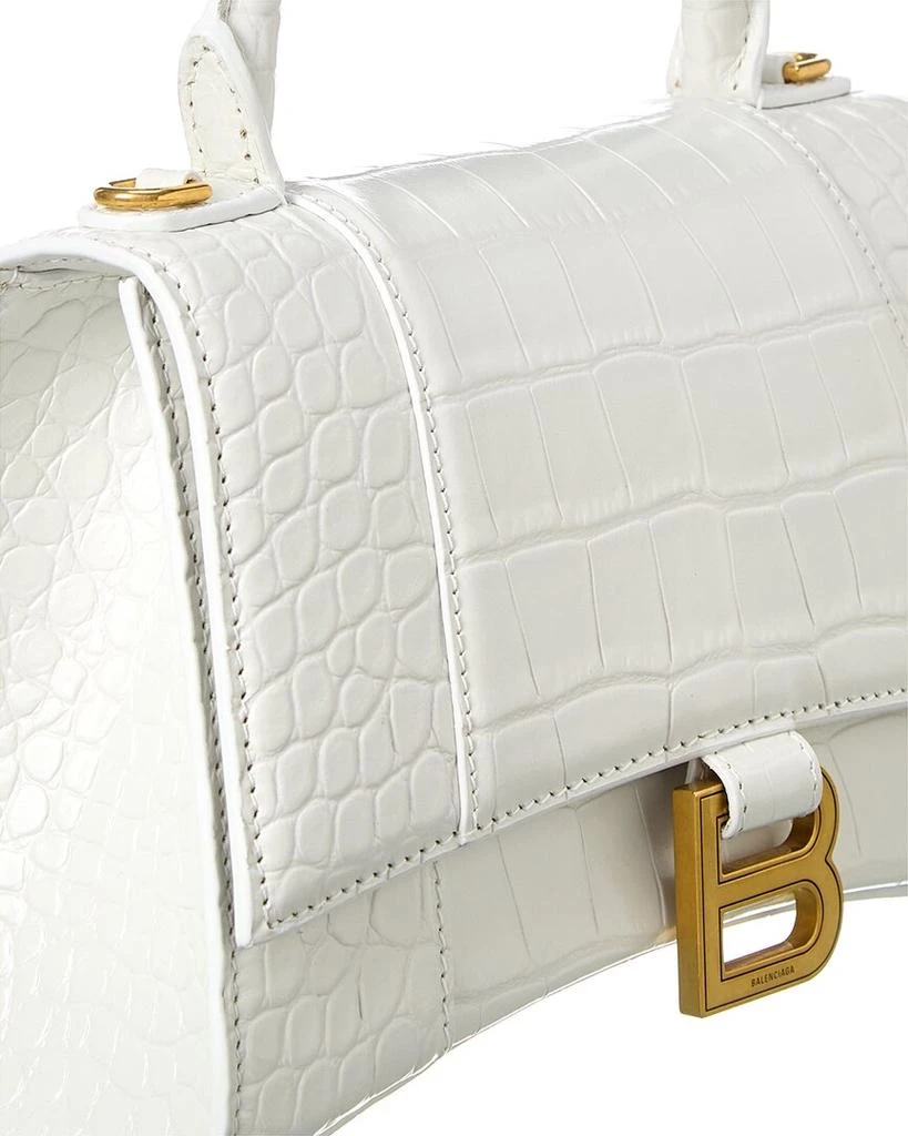 商品Balenciaga|Balenciaga Hourglass Small Croc-Embossed Leather Top Handle Shoulder Bag,价格¥20565,第3张图片详细描述