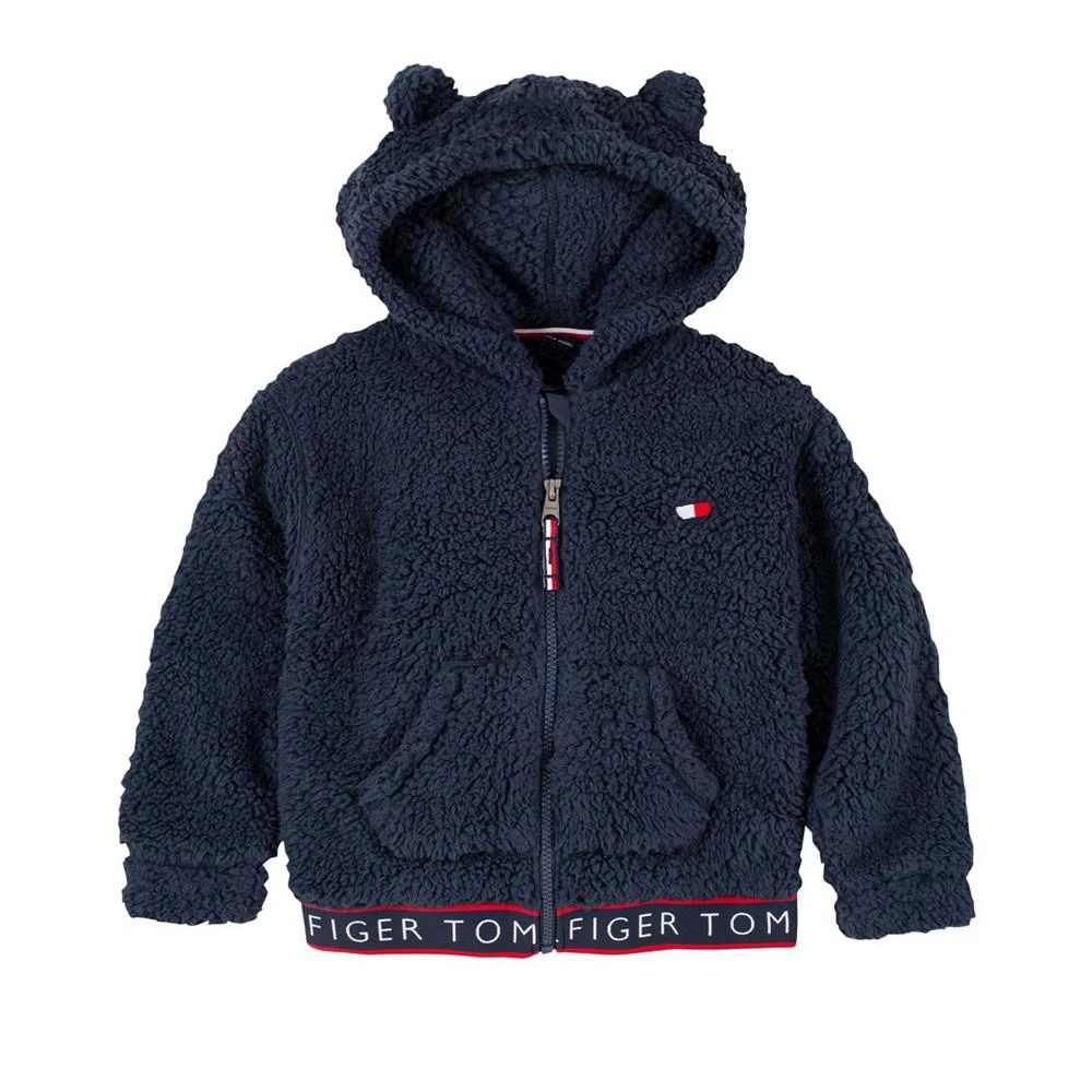 商品Tommy Hilfiger|Little Girls Sherpa Zip-Up Hooded Sweatshirt,价格¥130,第1张图片