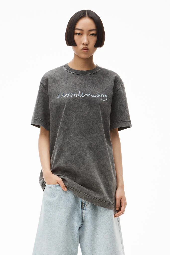 商品Alexander Wang|CHROME GRAPHIC TEE IN COMPACT JERSEY,价格¥1675,第2张图片详细描述