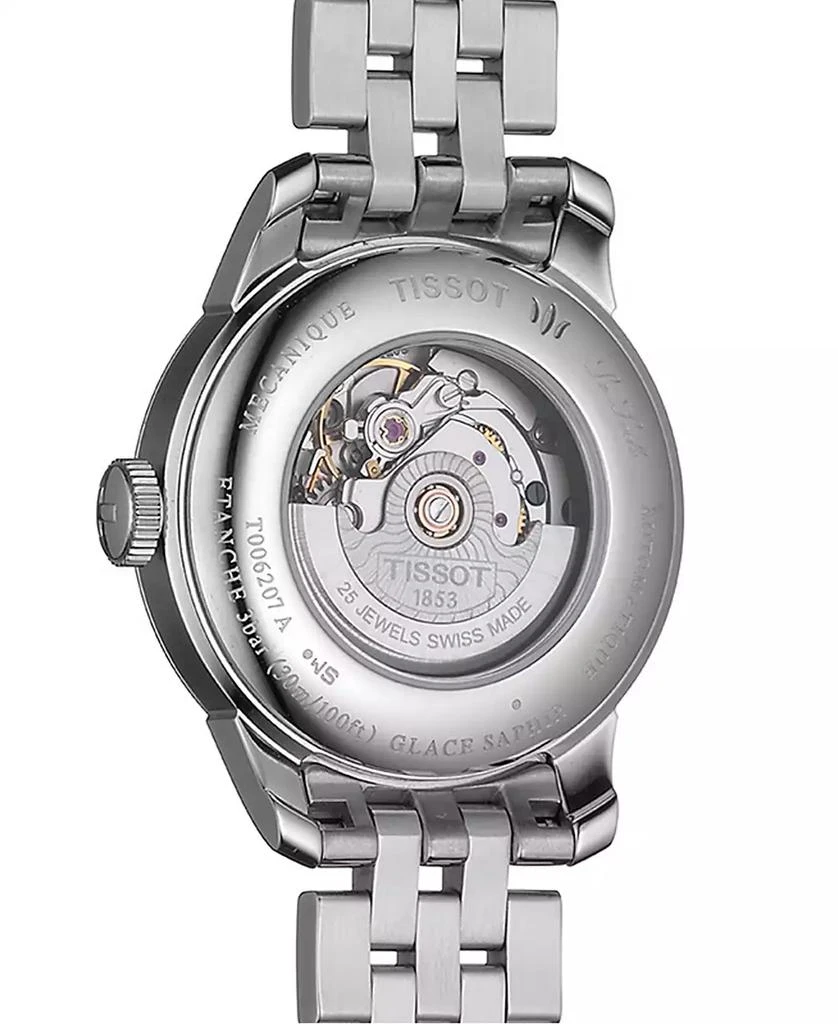 商品Tissot|Women's Swiss Automatic Le Locle Diamond-Accent Stainless Steel Bracelet Watch 29mm,价格¥4605,第5张图片详细描述
