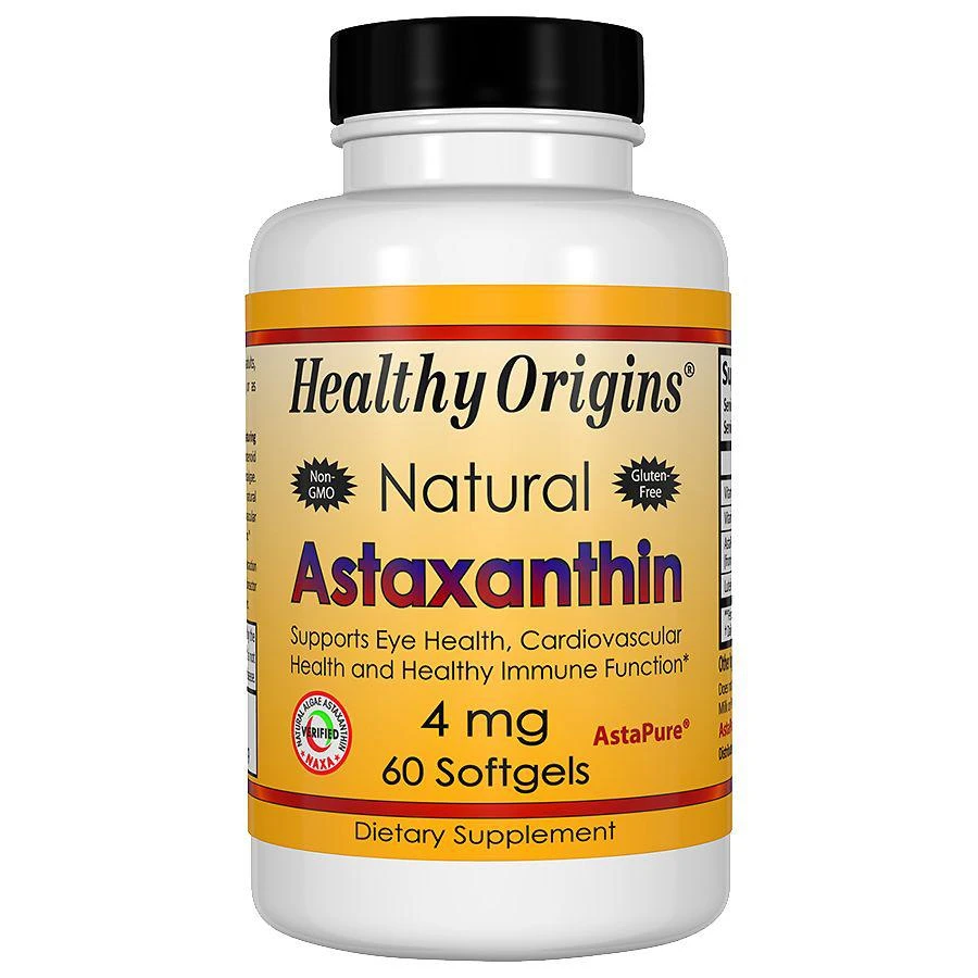 商品Healthy Origins|Astaxanthin 4mg, Softgels,价格¥126,第1张图片