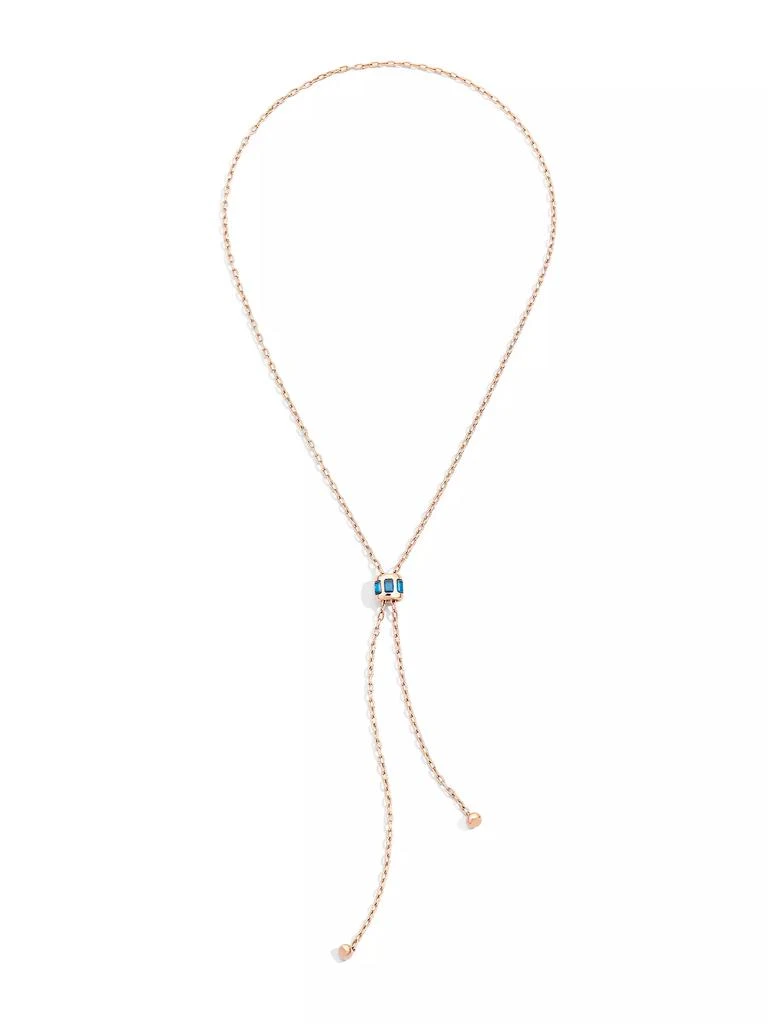 商品Pomellato|Iconica 18K Rose Gold & London Blue Topaz Lariat Necklace,价格¥64067,第1张图片