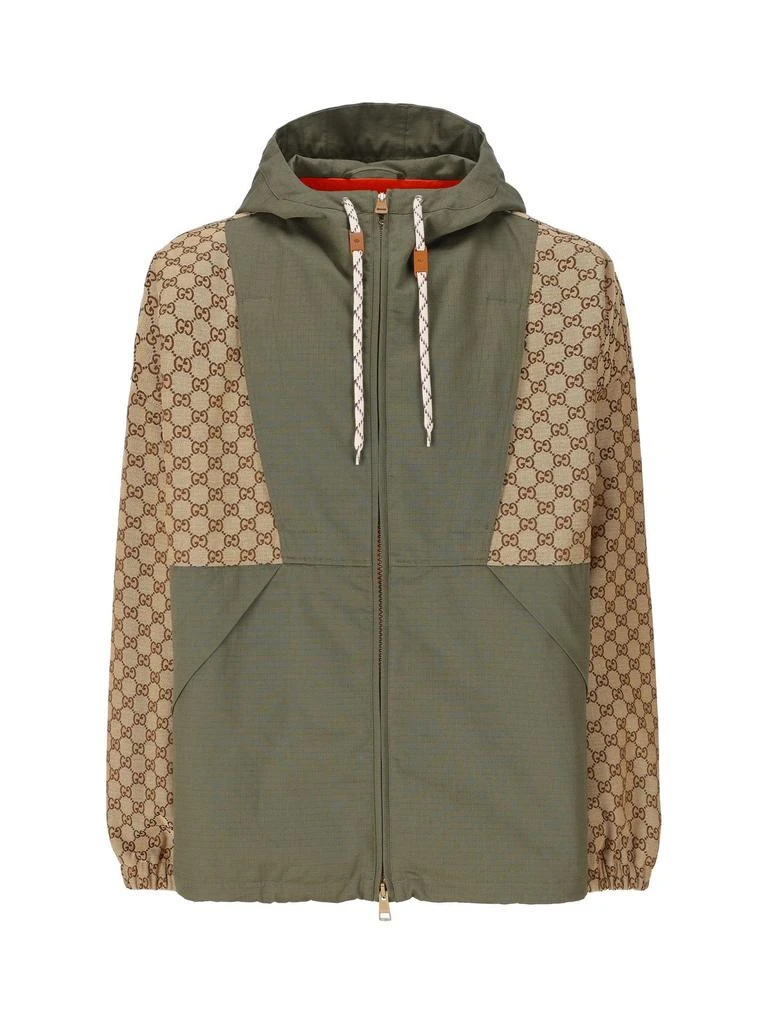 商品Gucci|Gucci GG Zip-Up Hooded Jacket,价格¥11895,第1张图片