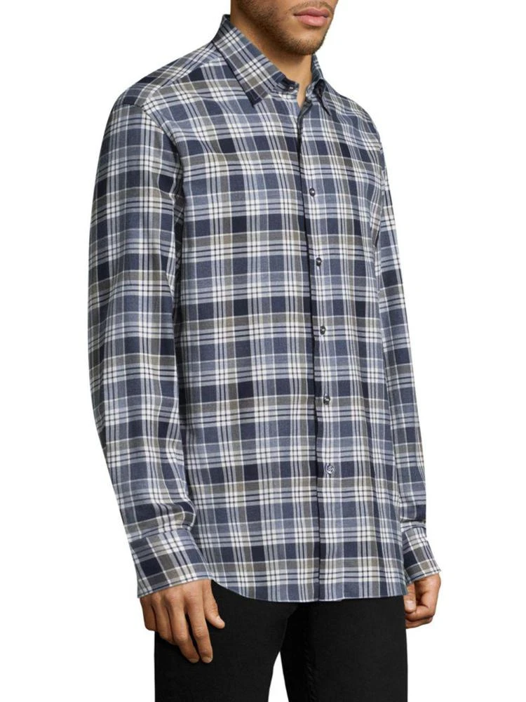 商品Brioni|Plaid Cotton Casual Button-Down Shirt,价格¥1741,第3张图片详细描述