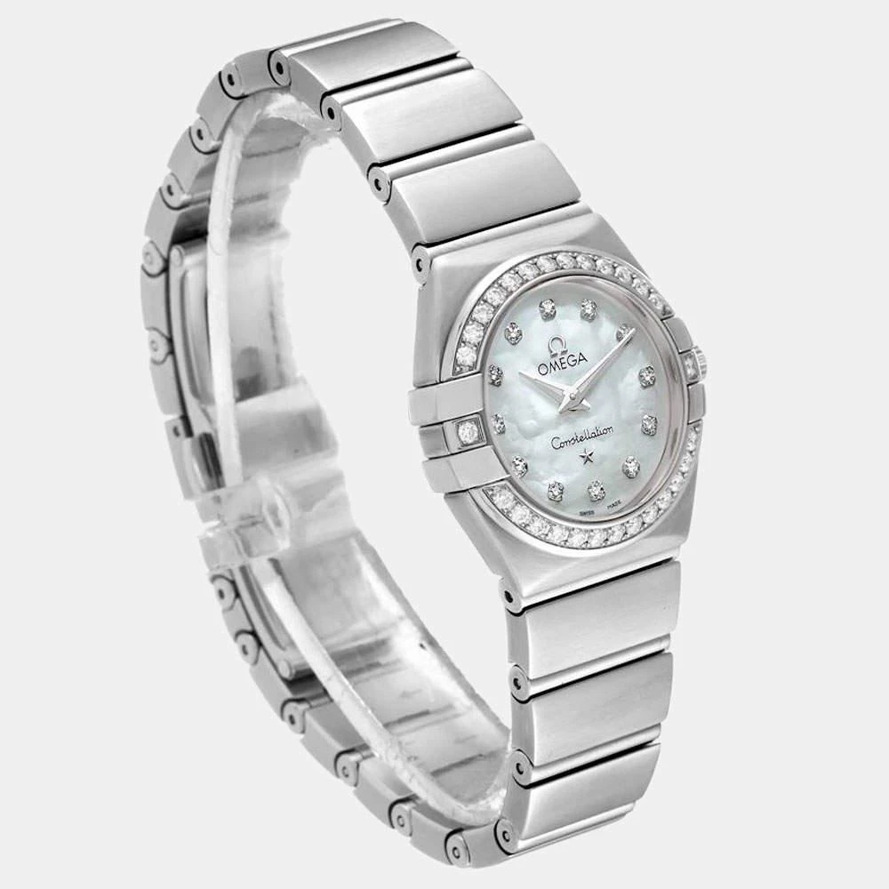 Omega MOP Diamonds Stainless Steel Constellation 123.15.24.60.55.003 Women's Wristwatch 24 mm 商品