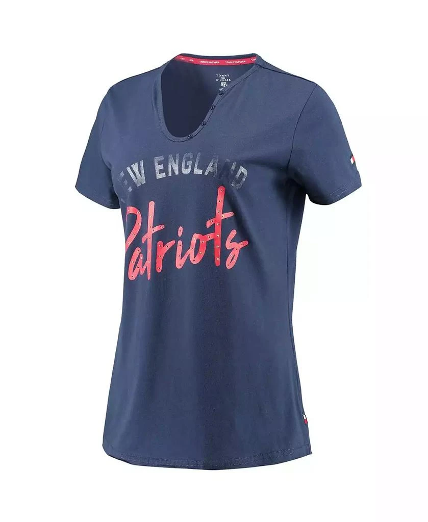 商品Tommy Hilfiger|Women's Navy New England Patriots Riley V-Neck T-shirt,价格¥195,第2张图片详细描述