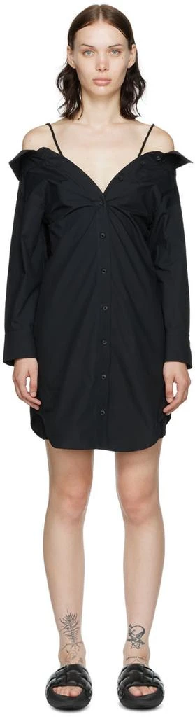 商品Alexander Wang|黑色露肩连衣裙,价格¥3223,第1张图片