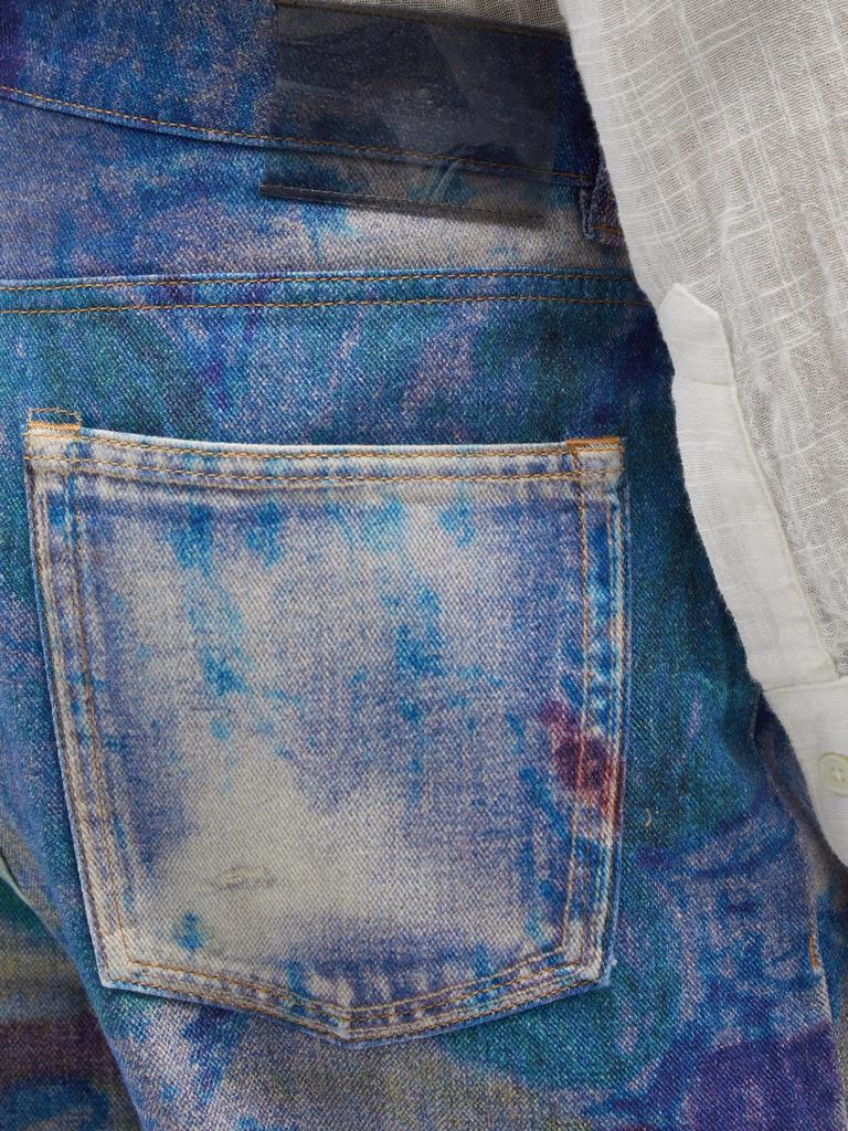 Third Cut floral-print wide-leg jeans商品第3张图片规格展示