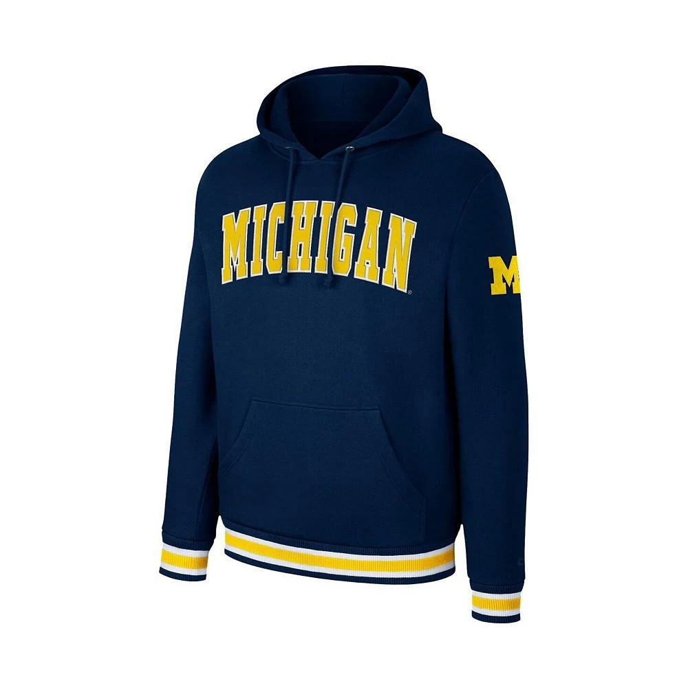 商品Colosseum|Men's Navy Michigan Wolverines Varsity Arch Pullover Hoodie,价格¥488,第3张图片详细描述