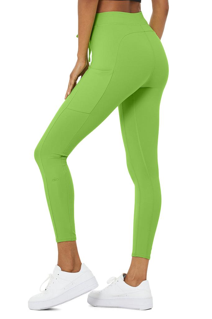 7/8 High-Waist Checkpoint Legging - Green Apple商品第2张图片规格展示