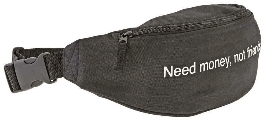 商品F.A.M.T.|F.A.M.T. Mens Waist Bag Black Bum Bag  Need Money,价格¥111,第3张图片详细描述