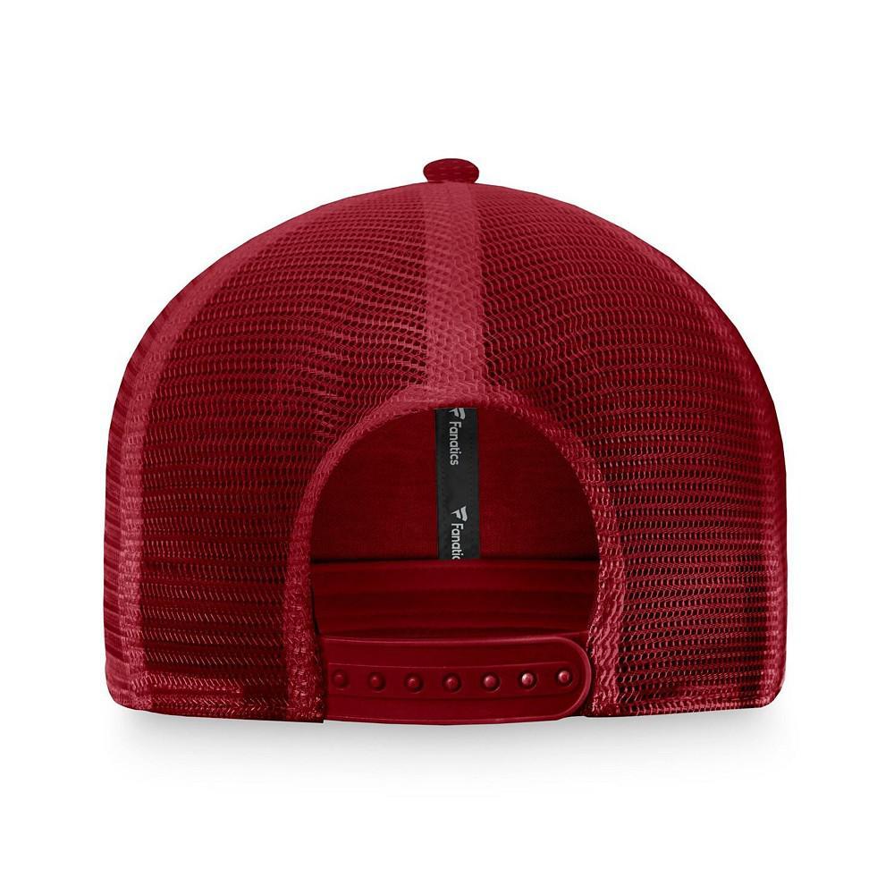 商品Fanatics|Men's Branded Burgundy Washington Commanders Iconic Defender Camo Snapback Trucker Hat,价格¥180,第4张图片详细描述