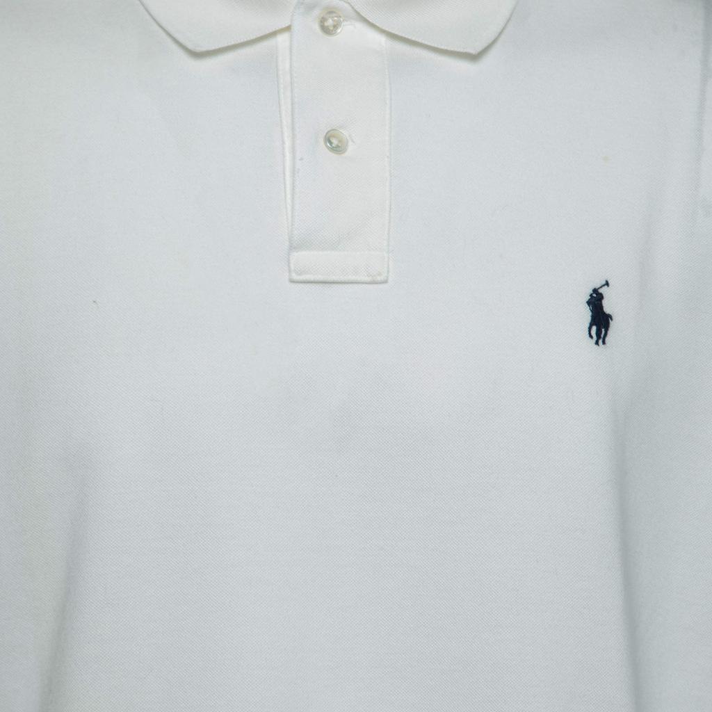 Polo Ralph Lauren White Cotton Pique Short Sleeve Polo T-Shirt XL商品第3张图片规格展示