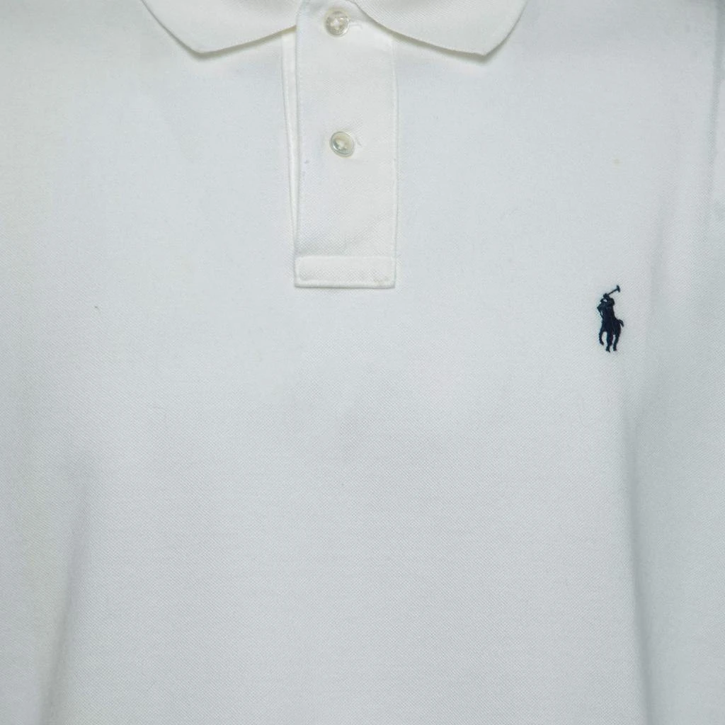 商品[二手商品] Ralph Lauren|Polo Ralph Lauren White Cotton Pique Short Sleeve Polo T-Shirt XL,价格¥883,第3张图片详细描述