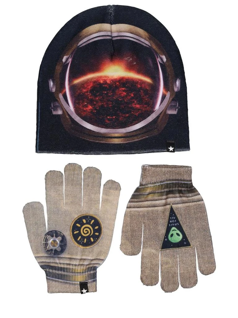 商品MOLO|Space Print Tech Hat & Gloves,价格¥231,第1张图片