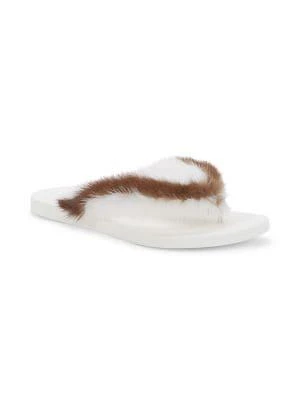 商品Valentino|Mink Fur Flip-Flops,价格¥1103,第2张图片详细描述