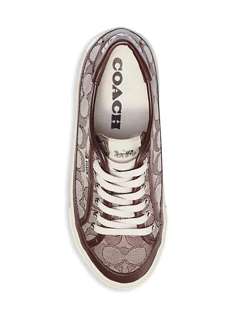 商品Coach|Citysole Logo-Embroidered Platform Low-Top Sneakers,价格¥396,第5张图片详细描述