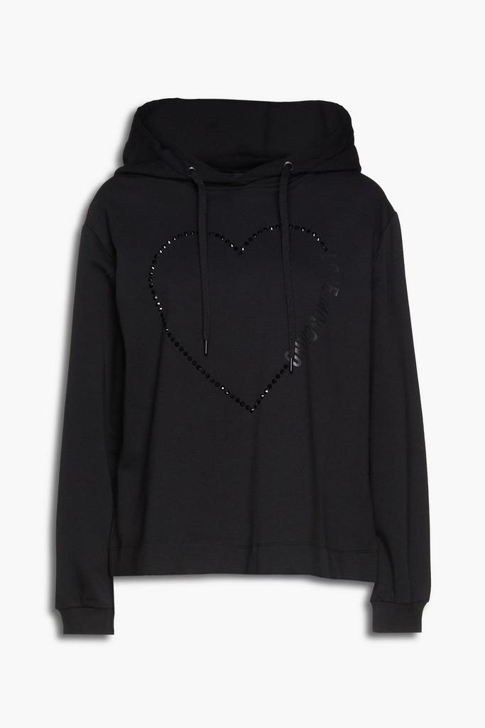 商品Moschino|Crystal-embellished printed French cotton-blend terry hoodie,价格¥688,第1张图片