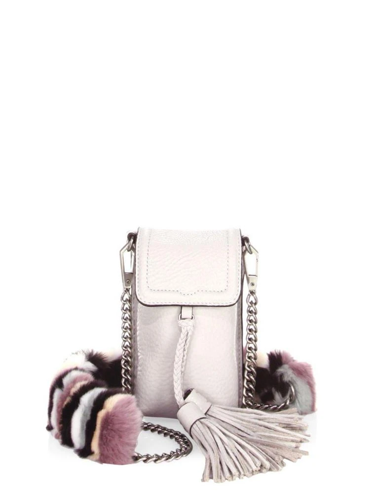 商品Rebecca Minkoff|Isobel 毛毛链条手机包,价格¥1023,第1张图片