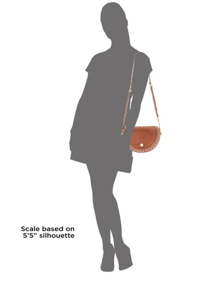 商品See by Chloé|Kriss 颗粒皮革和麂皮斜挎包,价格¥1275,第3张图片详细描述