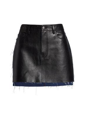 Le Mini Bonded Denim Skirt商品第6张图片规格展示