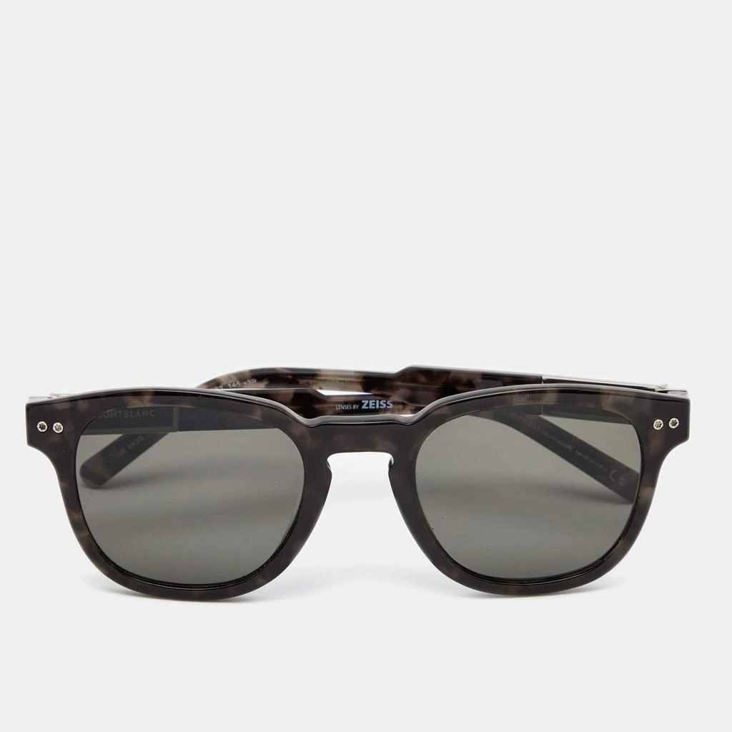 商品[二手商品] MontBlanc|Montblanc Brown Tortoiseshell/ Smoke Grey Polarized MB 693S Wayfarer Sunglasses,价格¥1219,第1张图片