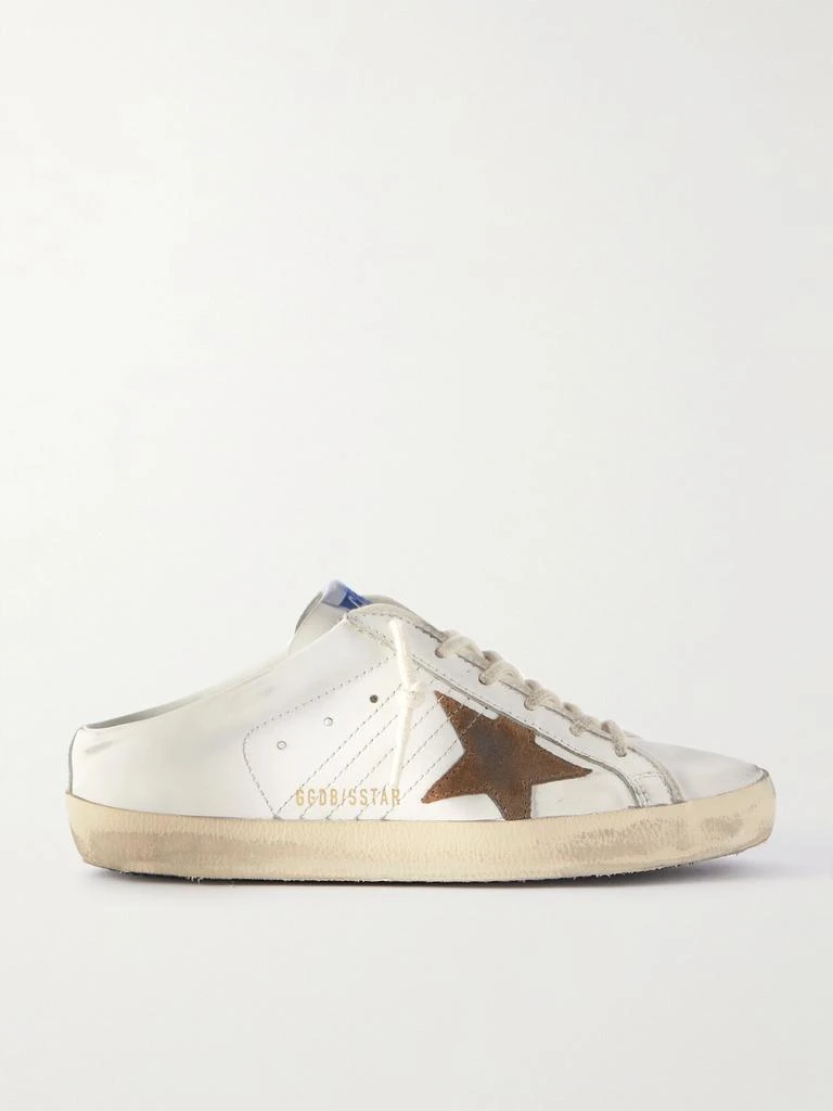 商品Golden Goose|Super-star Sabot 仿旧绒面革边饰皮革套穿式运动鞋  - IT41,价格¥4831,第1张图片