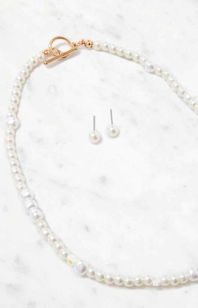 商品LA Hearts|Pearl Necklace & Earring Pack,价格¥92,第2张图片详细描述