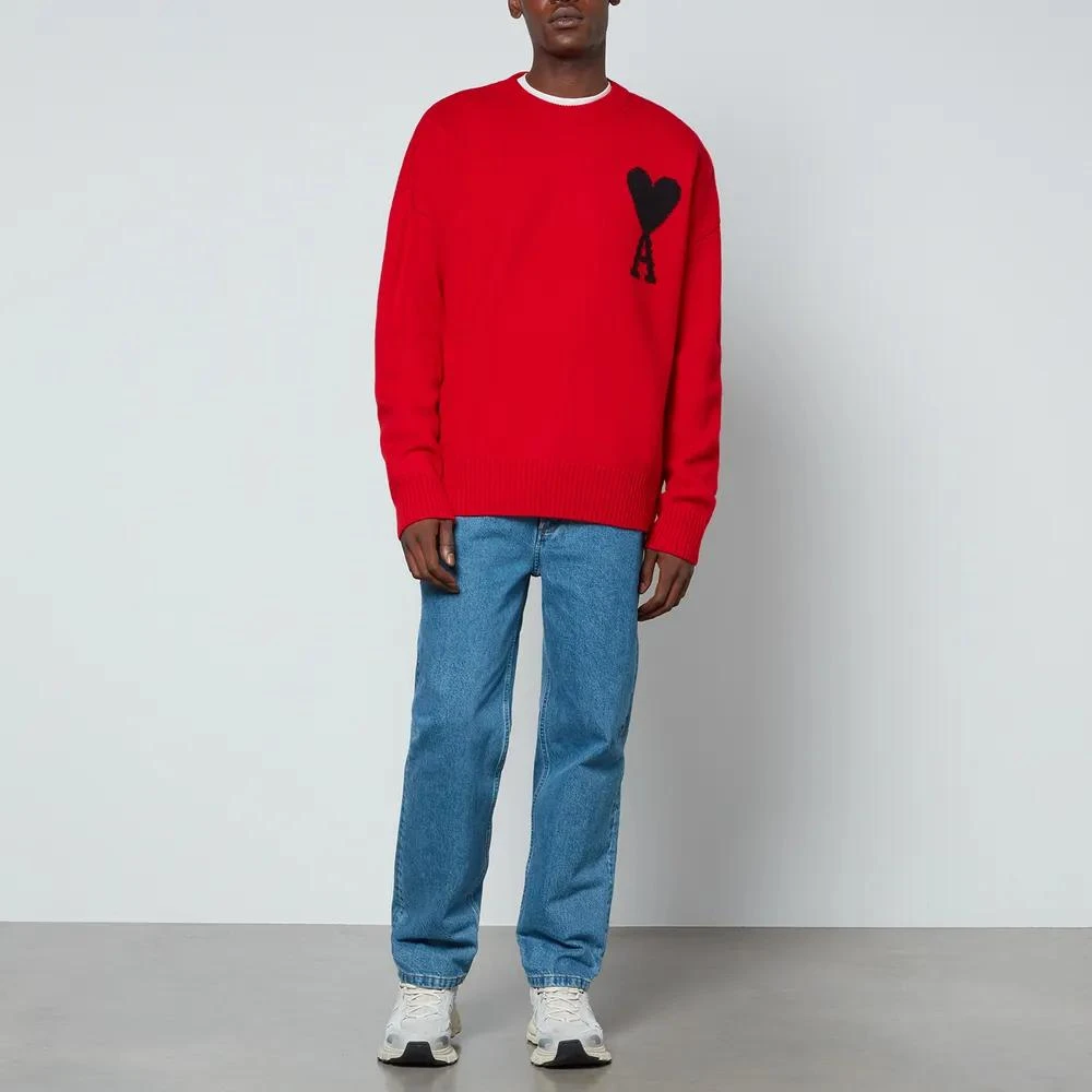 商品AMI|AMI de Coeur Intarsia Virgin Wool Jumper,价格¥2136,第3张图片详细描述