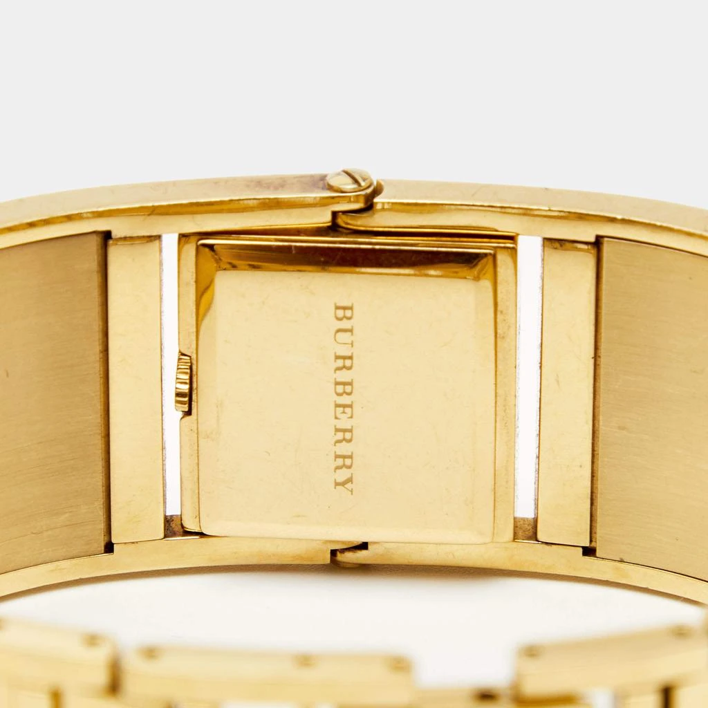 Burberry Champagne Gold Plated Stainless Steel Canvas Reversible Check BU4935 Women's Wristwatch 25 mm 商品