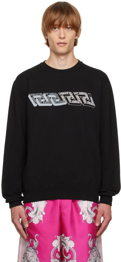 商品Versace|Black La Greca Sweatshirt,价格¥2293,第1张图片