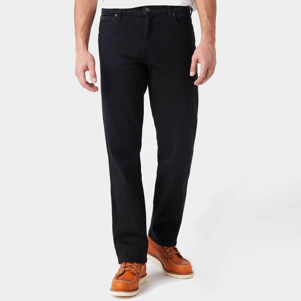 商品Wrangler|Wrangler Men's Texas Authentic Straight Fit Jeans - Black Overdye,价格¥636,第4张图片详细描述