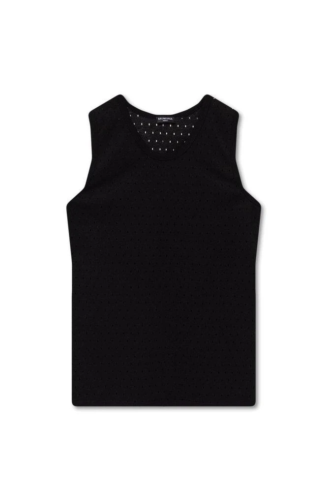 商品Balenciaga|Balenciaga Perforated Sleeveless T-Shirt,价格¥1561,第1张图片