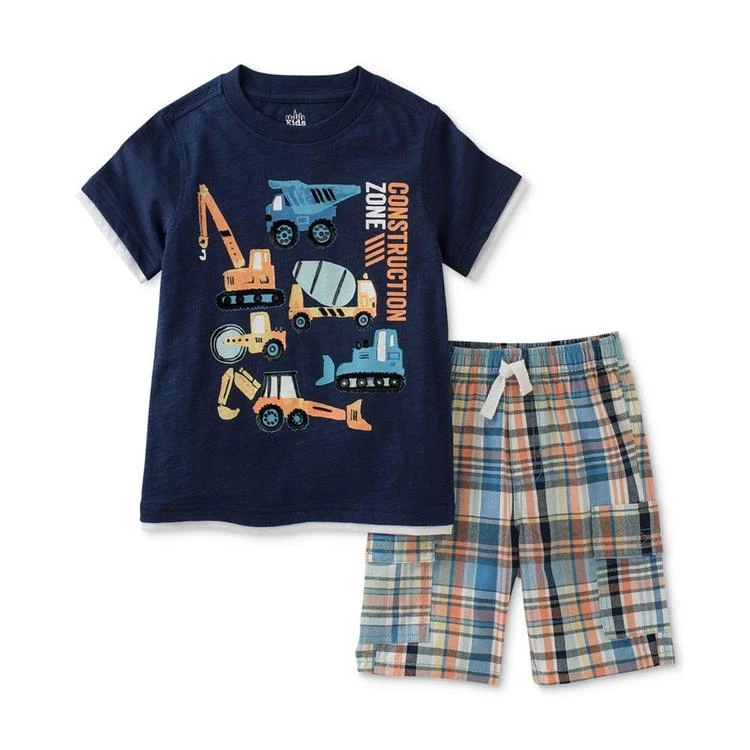 商品KIDS HEADQUARTERS|2-Pc. Cotton Construction T-Shirt & Shorts Set, Baby Boys (0-24 Months),价格¥58,第2张图片详细描述