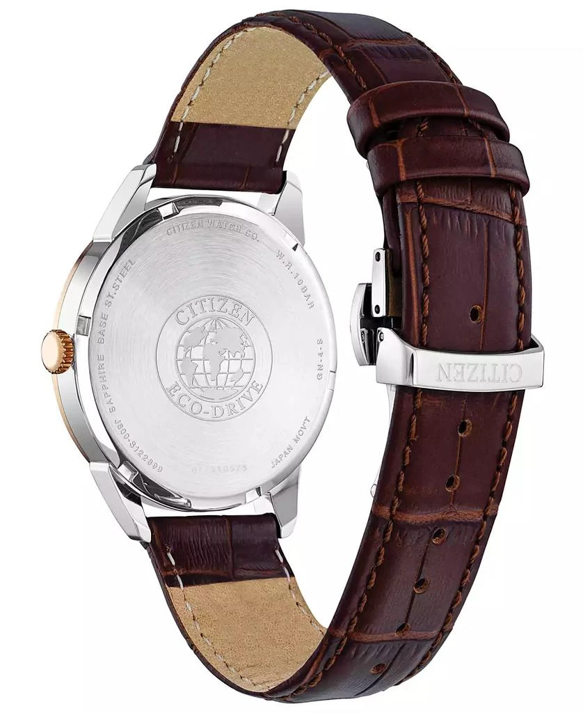 商品Citizen|Eco-Drive Men's Corso Brown Leather Strap Watch 40mm,价格¥2814,第3张图片详细描述