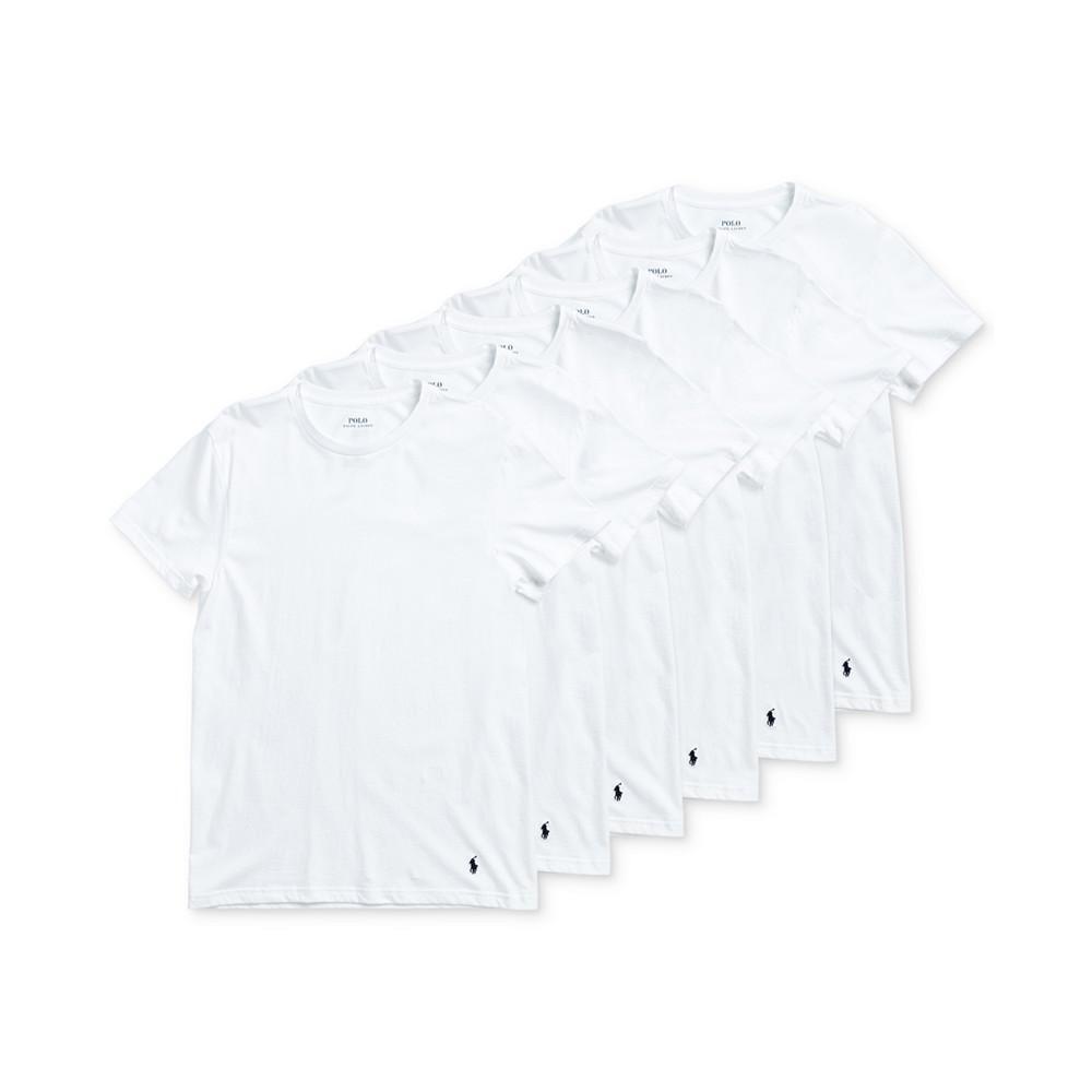 商品Ralph Lauren|Men’s 5 Pack + 1 Free Crewneck Undershirts,价格¥416,第1张图片