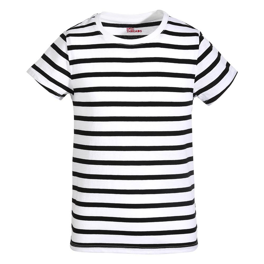 商品Epic Threads|Little Girls Wide Stripe T-Shirt, Created for Macy's,价格¥15,第1张图片